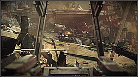 After killing the first enemies move to the right, while sticking to the wall - Pyrrhus Evac - p. 2 - Walkthrough - Killzone 3 - Game Guide and Walkthrough