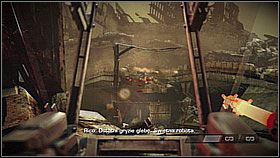 The last of the tanks will appear on the bridge in the distance - Pyrrhus Evac - p. 2 - Walkthrough - Killzone 3 - Game Guide and Walkthrough