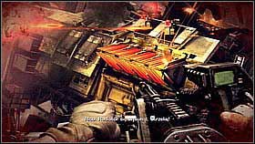 Keep constantly shooting and destroy the guns that will appear (marked with red lights) - The Reckoning - p. 2 - Walkthrough - Killzone 3 - Game Guide and Walkthrough