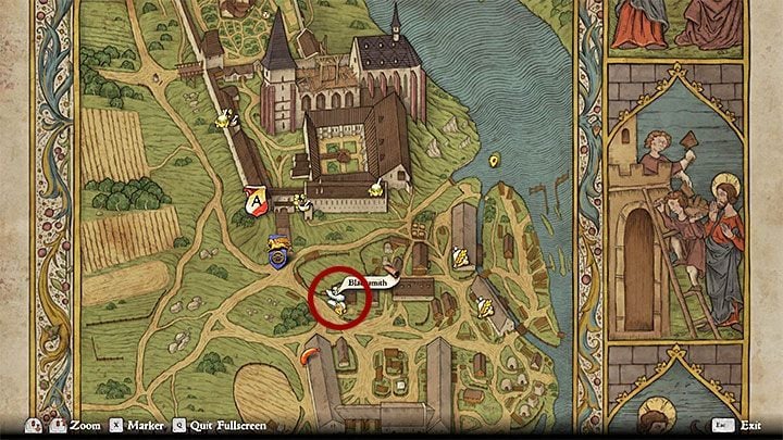 Begin by meeting three people in Sasau: the armsman Otto and the blacksmith Mikesh from the town of Sasau, and the blacksmith Zach, who lives near the Sasau monastery - Kingdom Come Deliverance: All that Glisters - Kingdom Come Deliverance: Main quests - Kingdom Come Deliverance Game Guide