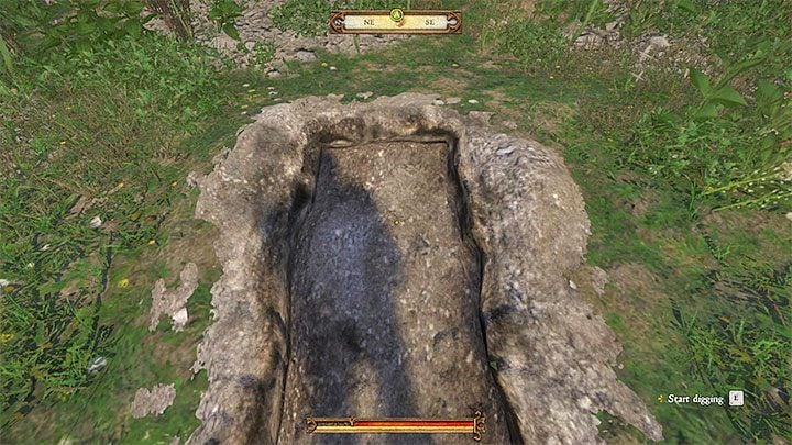 Once youve made it to the area, look around for a freshly dug grave which is shown in the screenshot above - Kingdom Come Deliverance: Where to find a shovel and how to locate the grave in Kingdom Come? - Kingdom Come Deliverance: FAQ - Kingdom Come Deliverance Game Guide