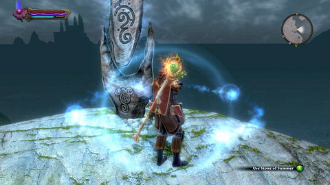 The stone is on a rock cliff in the eastern part of Kandrian II - Summer | Plains of Erathell Lorestones - Lorestones - Kingdoms of Amalur: Reckoning Game Guide & Walkthrough