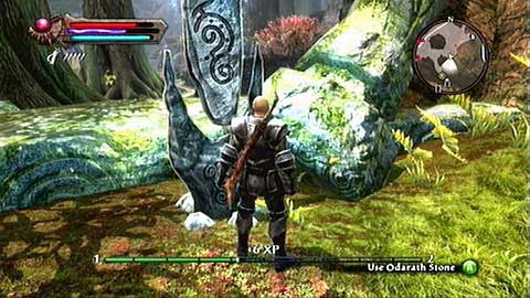 The stone can be found north of the village, nearby where Aery is sitting - Kingdoms of Amalur Reckoning: Odarath, Dalentarth - Lorestones - Lorestones - Kingdoms of Amalur: Reckoning Game Guide & Walkthrough