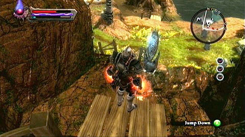 In order to find it, head to the south-west edge of the location and jump off the wooden platform - Kingdoms of Amalur Reckoning: Glendara, Dalentarth - Lorestones - Lorestones - Kingdoms of Amalur: Reckoning Game Guide & Walkthrough