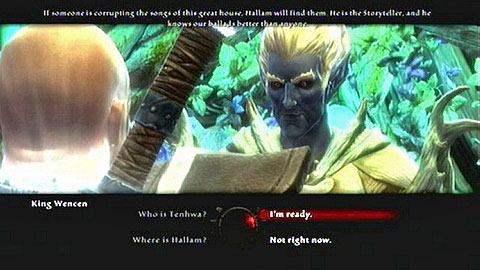 Speak to King Wencen in the House of Ballads - Kingdoms of Amalur Reckoning: Odarath II, p. 3 - Walkthrough - Side missions - Kingdoms of Amalur: Reckoning Game Guide & Walkthrough