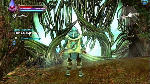 With all the enemies dead, put on the armour and head through the wall of roots - Kingdoms of Amalur Reckoning: Odarath II, p. 4 - Walkthrough - Side missions - Kingdoms of Amalur: Reckoning Game Guide & Walkthrough