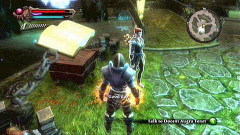 Inside Scholia Arcana Ambassy , speak with Augra Tenet whos standing in the middle - Kingdoms of Amalur Reckoning: Ysa, p. 2 - Walkthrough - Side missions - Kingdoms of Amalur: Reckoning Game Guide & Walkthrough