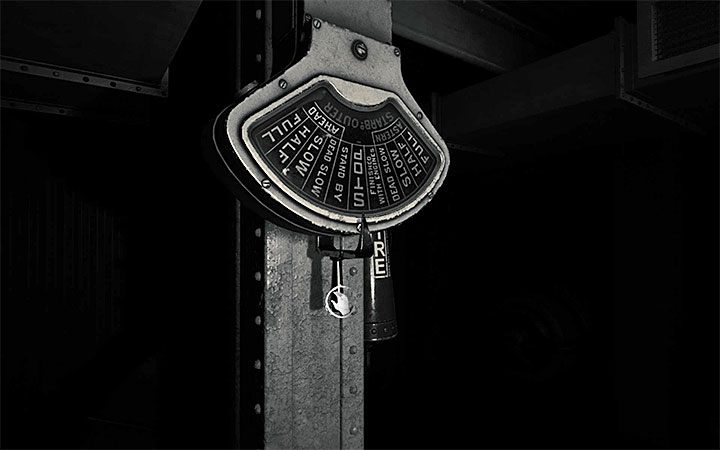 To the engine room, you will get immediately after escaping the monster by jumping into the elevator shaft - The electricity engine room riddle | Layers of Fear 2 Riddle Solutions - Act 2 - The Hunt - Layers of Fear 2 Guide