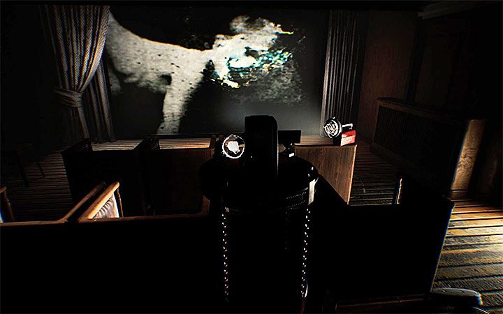 Colors are back after you enter the right room - Escape and projector | Layers of Fear 2 walkthrough - Act 2 - The Hunt - Layers of Fear 2 Guide