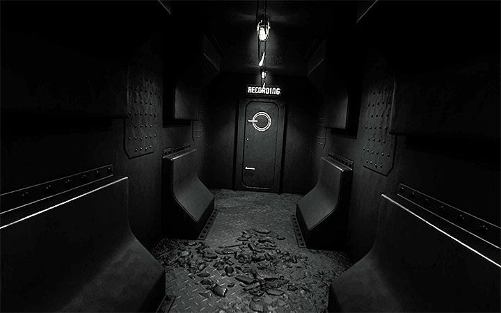 You can now reach the door to the recording room - you can recognize it by Recording written on it - The second choice | Layers of Fear 2 walkthrough - Act 2 - The Hunt - Layers of Fear 2 Guide