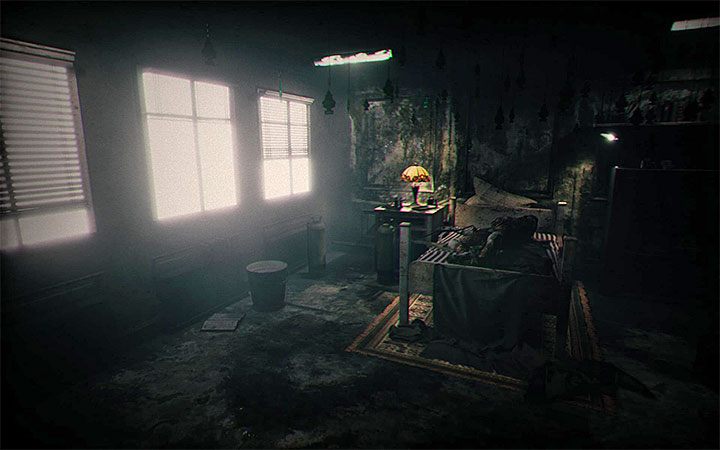 In one of the side areas there is a room with a charred mannequin lying on the bed - Release of rats from cages | Layers of Fear 2 walkthrough - Act 4 - Breathe - Layers of Fear 2 Guide