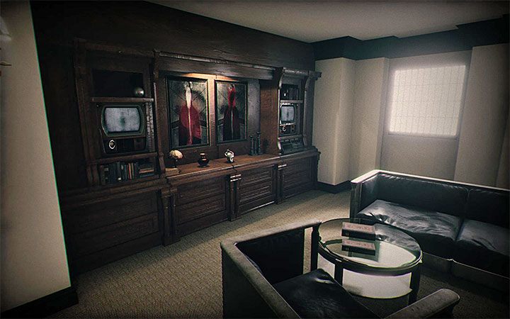 This riddle is being solved in one of the rooms visited in order to free a rat (lost soul) from the cage - Riddle with two TVs and x-rays | Layers of Fear 2 Riddle Solutions - Act 4 - Breathe - Layers of Fear 2 Guide