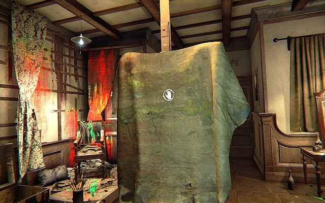 The next stop is to remove the cover from the canvas in the middle of the room - Prologue - Walkthrough - Layers of Fear - Game Guide and Walkthrough