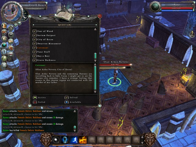 Olan Ardas Nevera in the marquis' house - Quests - City of Recca - Legends Of Dawn - Game Guide and Walkthrough