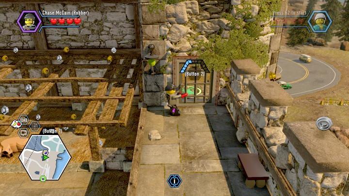 You can find the apple behind the grate - basically, its seeds only... - The Farm | Walkthrough - Chapter 9 - LEGO City: Undercover Game Guide
