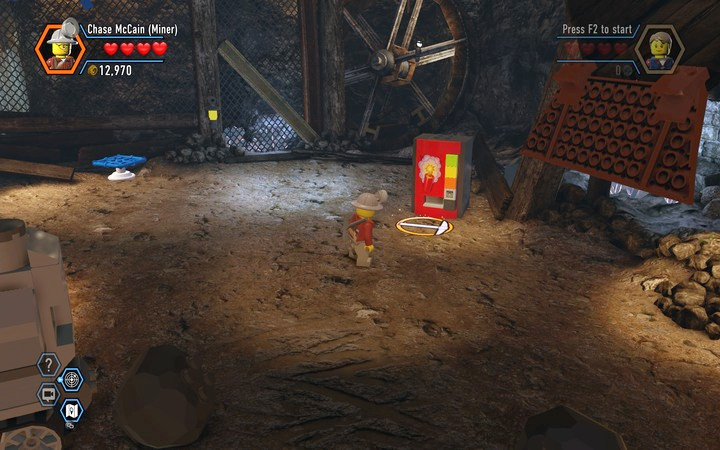 After using the switch you will receive blocks, from which you can build a TNT Dispenser - The Bluebell Mine | Chapter 3 - Chapter 3 - LEGO City: Undercover Game Guide