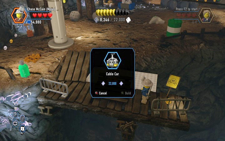 Build the Cable Car – you will find all necessary blocks in this cave - The Bluebell Mine | Chapter 3 - Chapter 3 - LEGO City: Undercover Game Guide