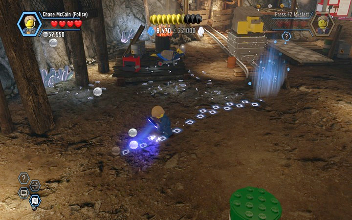 Follow the trail, the starting place is located under the rocks - The Bluebell Mine | Chapter 3 - Chapter 3 - LEGO City: Undercover Game Guide