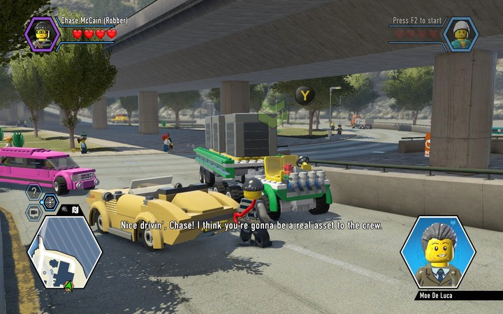 Do not damage the truck too much – you will still have to drive it for a bit - Free Moe de Luca | Chapter 6 - Chapter 6 - LEGO City: Undercover Game Guide