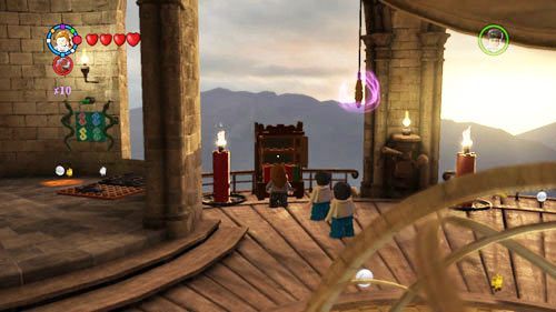 Go to the back of the tower and find a cabinet - Harry Potter Years 5-7: Tokens - Hogwarts, part 4 - Tokens - LEGO Harry Potter Years 5-7 Guide