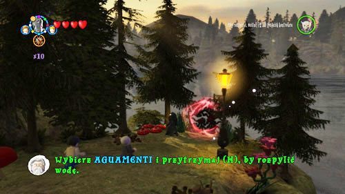 At the bottom right we will see a student held by black and red vines, get rid of them with black magic - Harry Potter Years 5-7: Students in Peril, part 1 - Other collectibles - LEGO Harry Potter Years 5-7 Guide