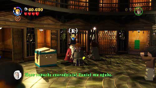 As a reward, the wizard will give you a few bricks - use them and the WL spell to assemble a green valve - Harry Potter Years 5-7: Dark Times, part 2 - Year 5 - LEGO Harry Potter Years 5-7 Guide