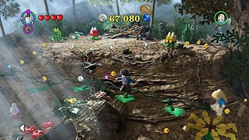 Continue on to get to the next one - you have to spread out the big yellow flower and jump up the leaves - Harry Potter Years 5-7: Dark Times, part 3 - Year 5 - LEGO Harry Potter Years 5-7 Guide