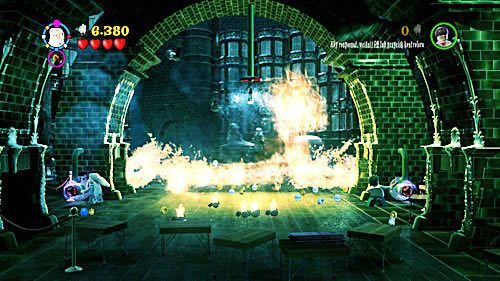 Move near the fountain and use WL spell to grab a water sphere and direct it towards Voldemort - Harry Potter Years 5-7: A Veiled Threat - Year 5 - LEGO Harry Potter Years 5-7 Guide