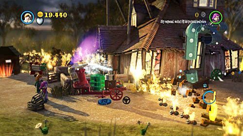 Fill the tank with water and jump on the water emitter mechanism - Harry Potter Years 5-7: A Not So Merry Christmas - Year 6 - LEGO Harry Potter Years 5-7 Guide