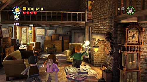 Reach the Weasley house, where you will meet a person representing Professor Dumbledores will - Harry Potter Years 5-7: The Seven Harrys - Year 7 - LEGO Harry Potter Years 5-7 Guide