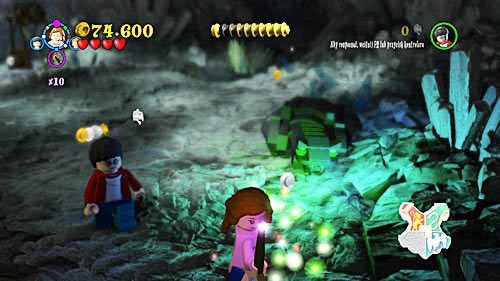 Select a strong character and destroy the snake statue - you will get a crest fragment - Harry Potter Years 5-7: Horcrux and the Hand - secrets, collectibles - Year 6 - LEGO Harry Potter Years 5-7 Guide