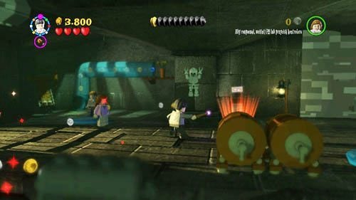 There are three skeletons hanging on the wall in the basement - destroy them all to receive a crest part - Harry Potter Years 5-7: DOBBY - secrets, collectibles - Year 7 - LEGO Harry Potter Years 5-7 Guide