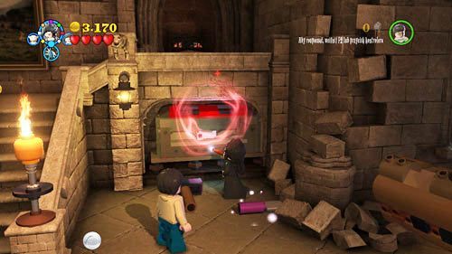 Go down the stairs and use black magic on items that are there - Harry Potter Years 5-7: Burning Bridges - secrets, collectibles - Year 7 - LEGO Harry Potter Years 5-7 Guide