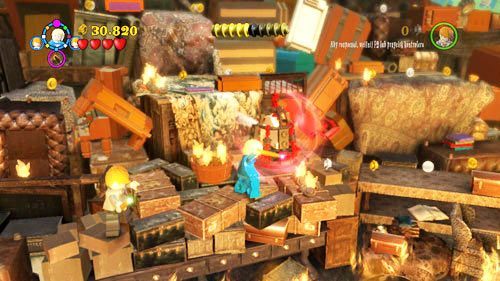 During the part where everything is on fire, move to the right and find the cage - Harry Potter Years 5-7: Fiendfyre Frenzy - secrets, collectibles - Year 7 - LEGO Harry Potter Years 5-7 Guide