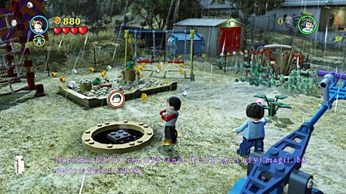 Dudley (grey top) - found under the carousel in the playground, we must destroy it with a strong character - Harry Potter Years 5-7: Dark Times - secrets, collectibles - Year 5 - LEGO Harry Potter Years 5-7 Guide