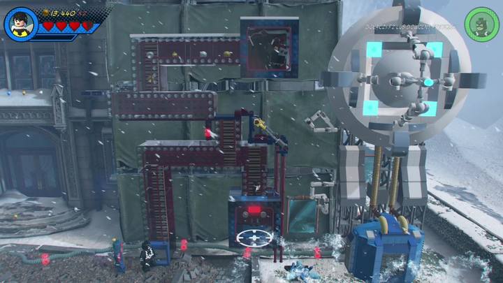 Switch character to Wasp and use special skill to reduce your side - LEGO Marvel 2: Mission 18 - The Road to Knowhere Walkthrough - LEGO Marvel 2: Walkthrough - LEGO Marvel Super Heroes 2 Game Guide