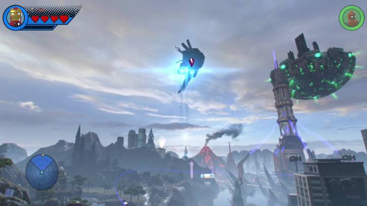 First you must get to Knowhere - a base inside a giant skull, located high above Manhattan - LEGO Marvel 2: Mission 19 - On Board the Sword Walkthrough - LEGO Marvel 2: Walkthrough - LEGO Marvel Super Heroes 2 Game Guide