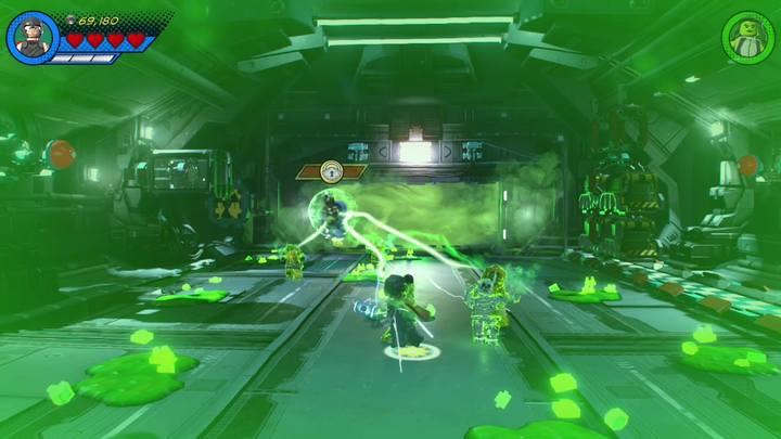 Taking care of Captain America begins a boss encounter against Presence - LEGO Marvel 2: Mission 2 - Avengers World Tour Walkthrough - LEGO Marvel 2: Walkthrough - LEGO Marvel Super Heroes 2 Game Guide