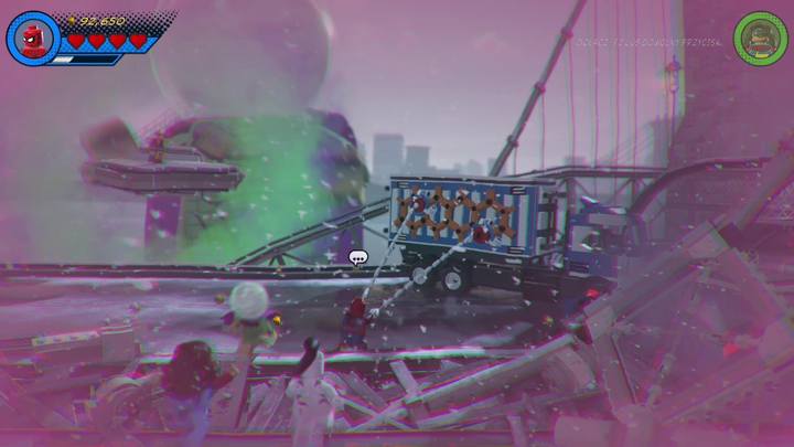 Switch to Spider-Man and approach the delivered truck - LEGO Marvel 2: Mission 2 - Avengers World Tour Walkthrough - LEGO Marvel 2: Walkthrough - LEGO Marvel Super Heroes 2 Game Guide