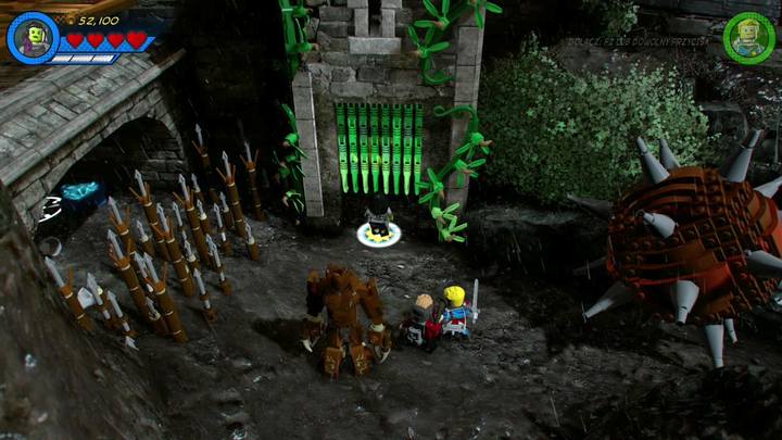 Activate the trap and go with the team on the lower floor (see the picture) - LEGO Marvel 2: Mission 3 - Castle Hassle Walkthrough - LEGO Marvel 2: Walkthrough - LEGO Marvel Super Heroes 2 Game Guide