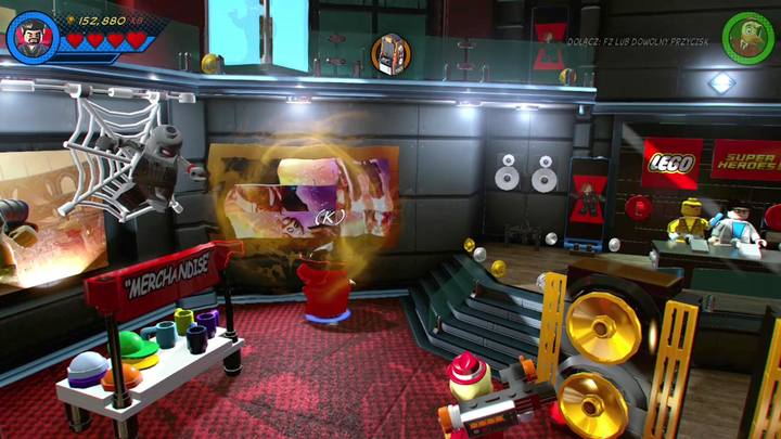 Approach the misaligned Gwenpools poster and switch to Doctor Strange - LEGO Marvel 2: Mission 4 - Defying Convention - LEGO Marvel 2: Gwenpools missions - LEGO Marvel Super Heroes 2 Game Guide