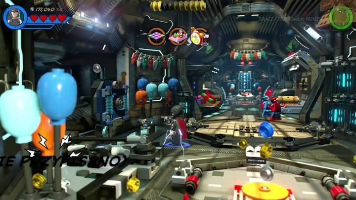 Your task is to activate three generators that are in the ship - LEGO Marvel 2: Mission 9 - Dance Off, Bro - LEGO Marvel 2: Gwenpools missions - LEGO Marvel Super Heroes 2 Game Guide