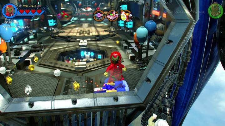 Reach the place presented in the picture and use Iron Man to fix the broken drone - LEGO Marvel 2: Mission 9 - Dance Off, Bro - LEGO Marvel 2: Gwenpools missions - LEGO Marvel Super Heroes 2 Game Guide