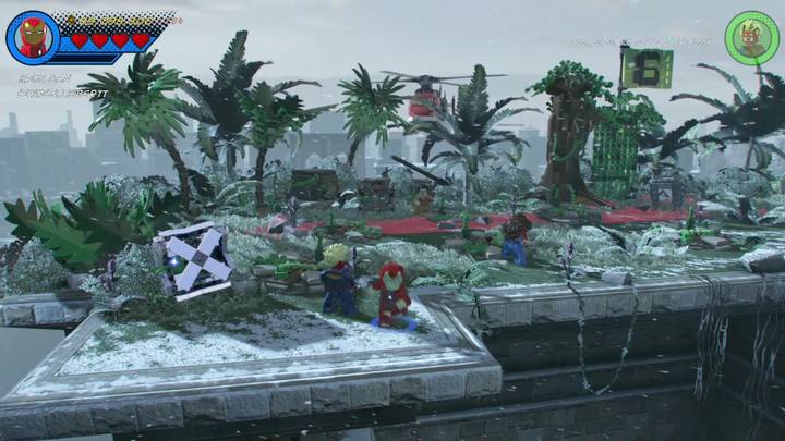 The second phase of the third stage takes place on one of the towers of the bridge - LEGO Marvel 2: Mission 2 - Avengers World Tour Secrets - LEGO Marvel 2: Mission secrets - LEGO Marvel Super Heroes 2 Game Guide