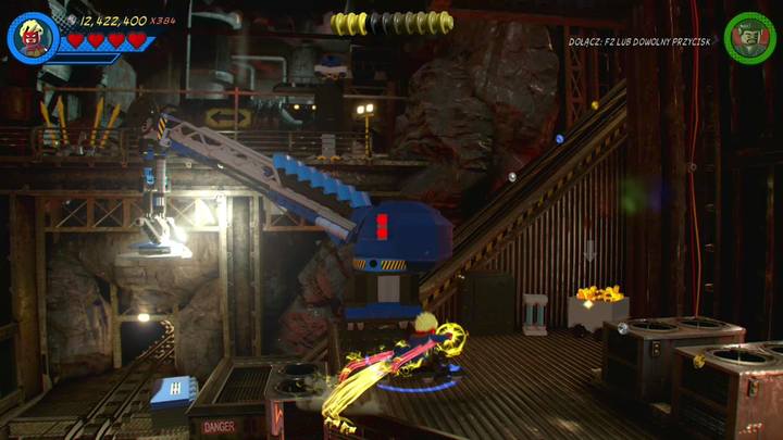 The third cart is next to the crane, on a small balcony - LEGO Marvel 2: Mission 4 - Whats Klaws is Minded Secrets - LEGO Marvel 2: Mission secrets - LEGO Marvel Super Heroes 2 Game Guide