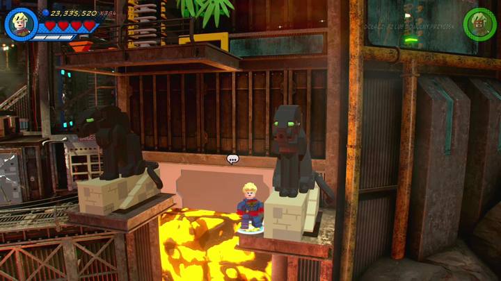 There are two statues at the end of the location, under the balcony - LEGO Marvel 2: Mission 4 - Whats Klaws is Minded Secrets - LEGO Marvel 2: Mission secrets - LEGO Marvel Super Heroes 2 Game Guide