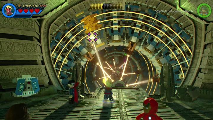 On the left side you will find a control panel - LEGO Marvel 2: Mission 14 - Halo, is it Kree Youre Looking For Secrets - LEGO Marvel 2: Mission secrets - LEGO Marvel Super Heroes 2 Game Guide