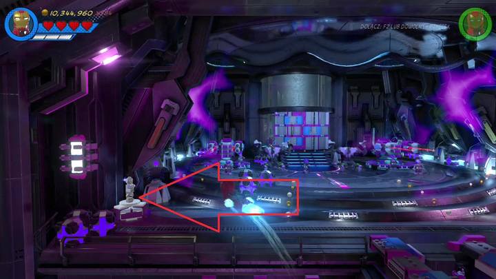 The third one is on the balcony on the left - LEGO Marvel 2: Mission 20 - Out of Time Secrets - LEGO Marvel 2: Mission secrets - LEGO Marvel Super Heroes 2 Game Guide