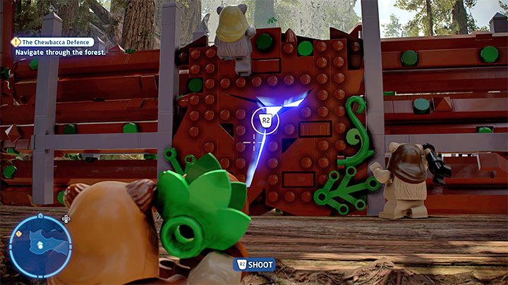 The playable characters in this mission are Chewbacca and Wicket, who represent the Scavenger class - their unique features are described in more detail on a separate page Scavenger - how to choose gadgets - LEGO Skywalker Saga: The Chewbacca Defence - walkthrough - LEGO Skywalker Saga: Episode 6 - Return of the Jedi - LEGO Skywalker Saga Guide