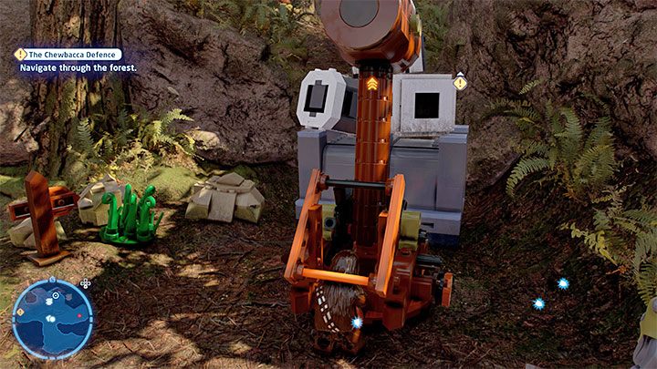 To choose the path on the left, you need to construct the object on the left - Wooden Hammer - LEGO Skywalker Saga: The Chewbacca Defence - walkthrough - LEGO Skywalker Saga: Episode 6 - Return of the Jedi - LEGO Skywalker Saga Guide